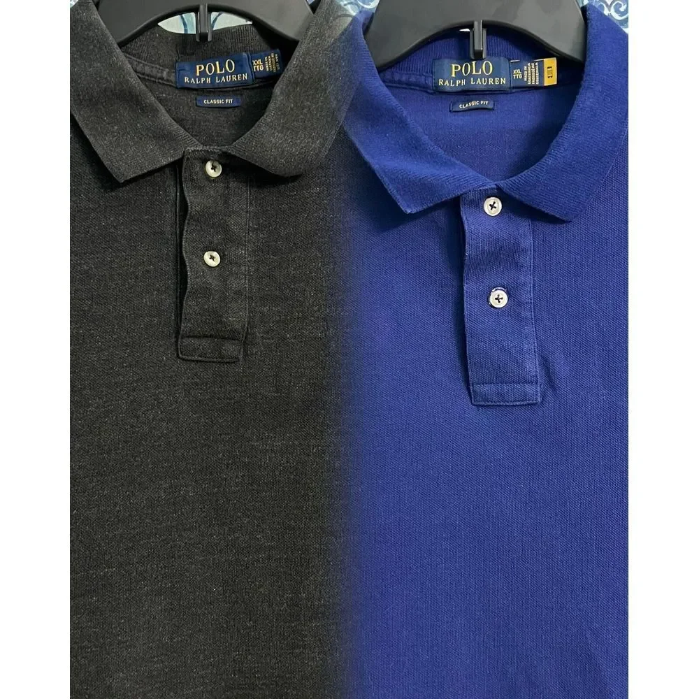 Lot Of 2 Polo Ralph Lauren Polo Shirt Mens 2XL Classic Fit Short Sleeve Pony